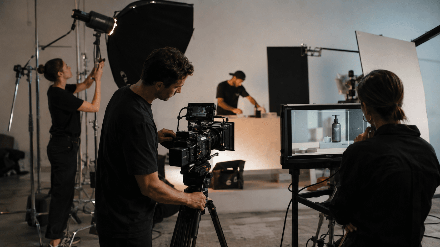 Set de producción audiovisual VPS Agencia — dirección creativa en Cali